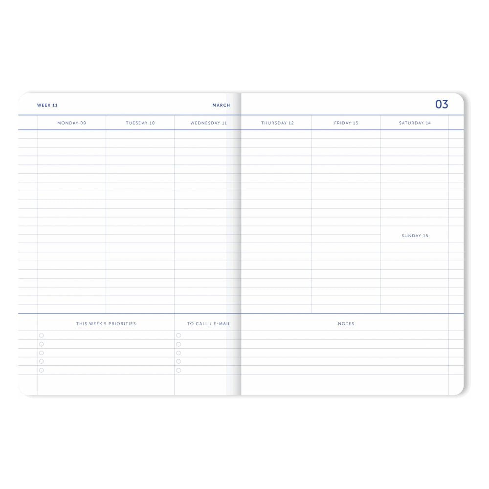 2026 My Journal Weekly Diary - Lavender Blue