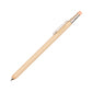 Beige pocket pencil with silver clip on a white background