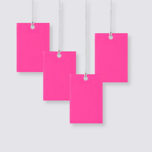 bright pink gift tags pack of 4