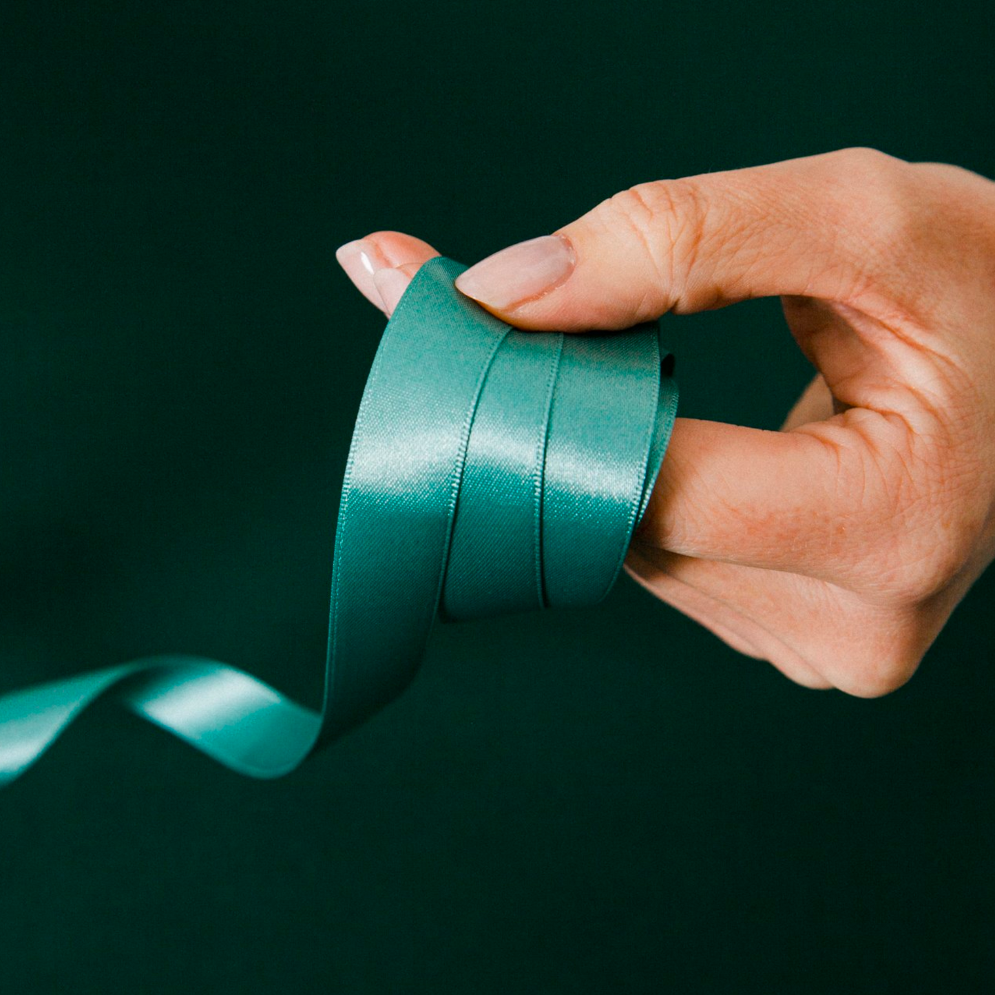 recycled plastic ribbon calamine blue