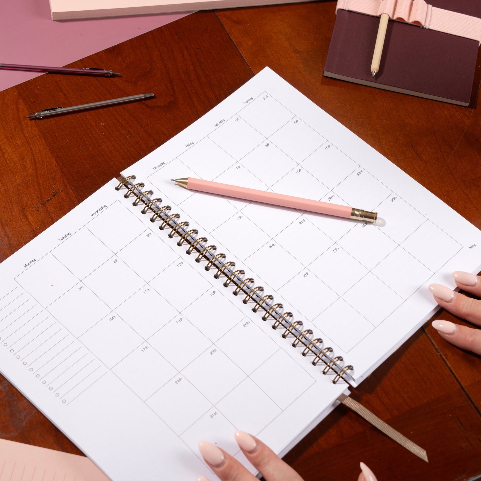 2026-2027 Academic Diary - Mulberry Red