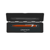 caran dache orange pen in metal case