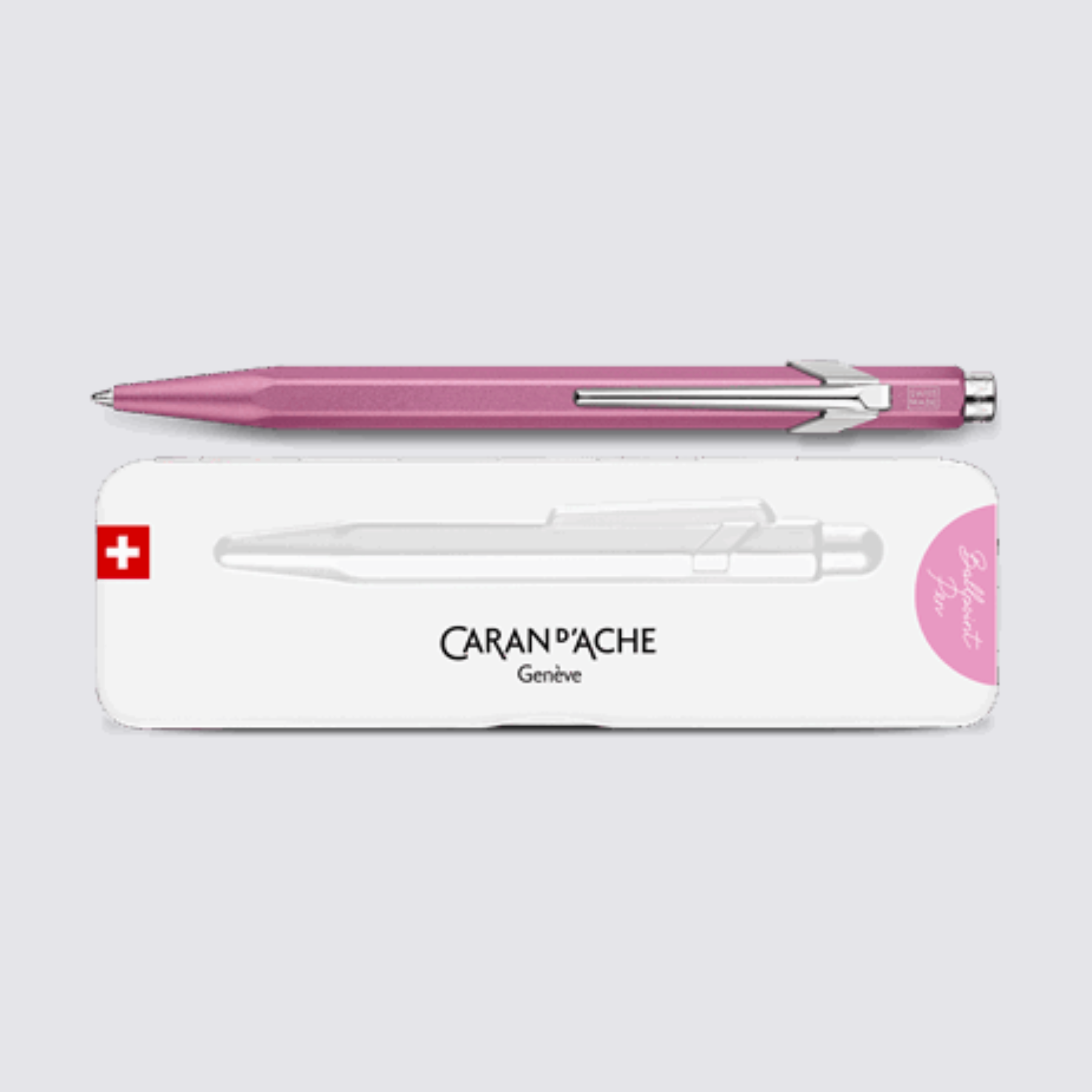 caran dache pink ballpoint pen