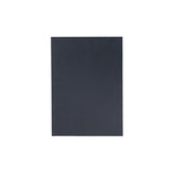 Black notebook on a white background
