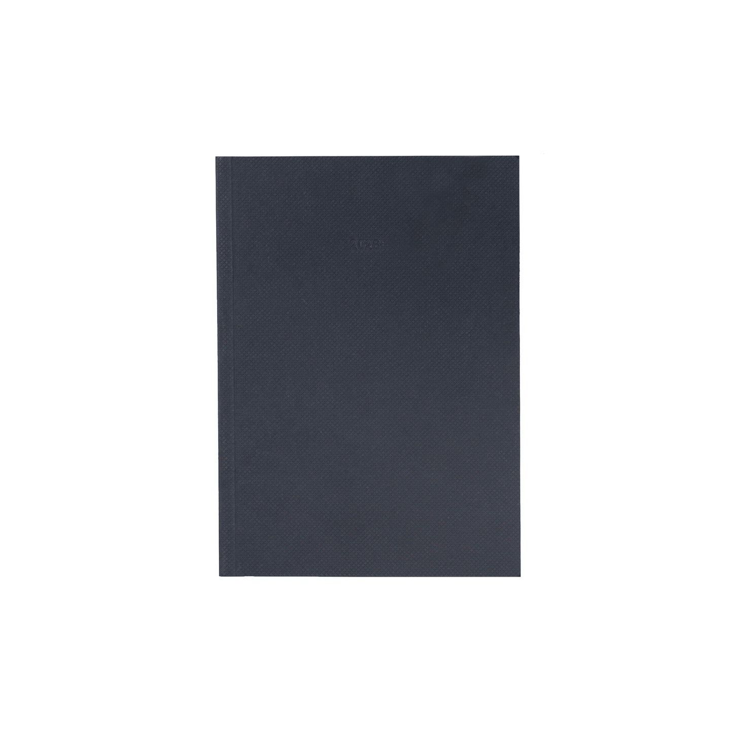 Black notebook on a white background