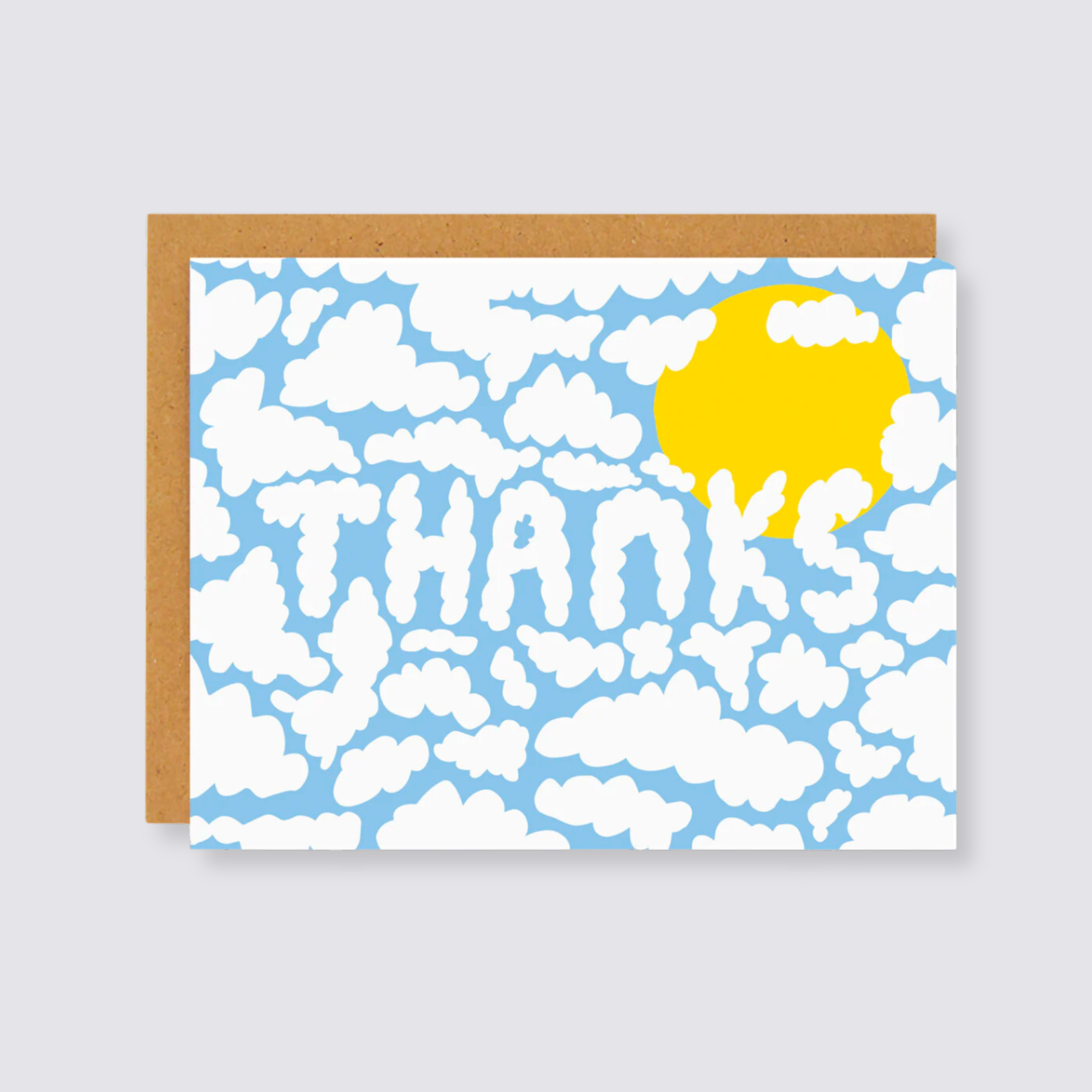 cloudy sky thank you card