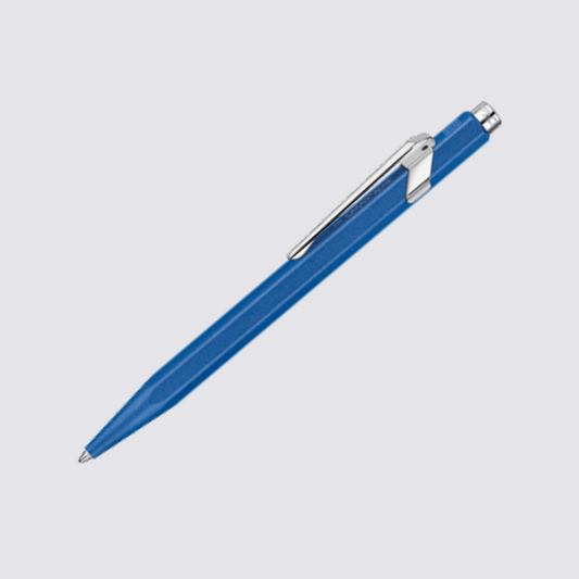 caran dache blue ballpoint pen