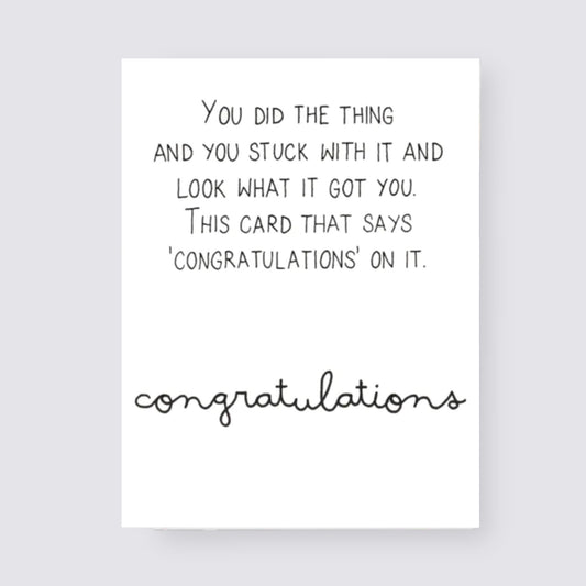 This Card Says Congratulations