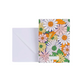 Retro flower power greeting card
