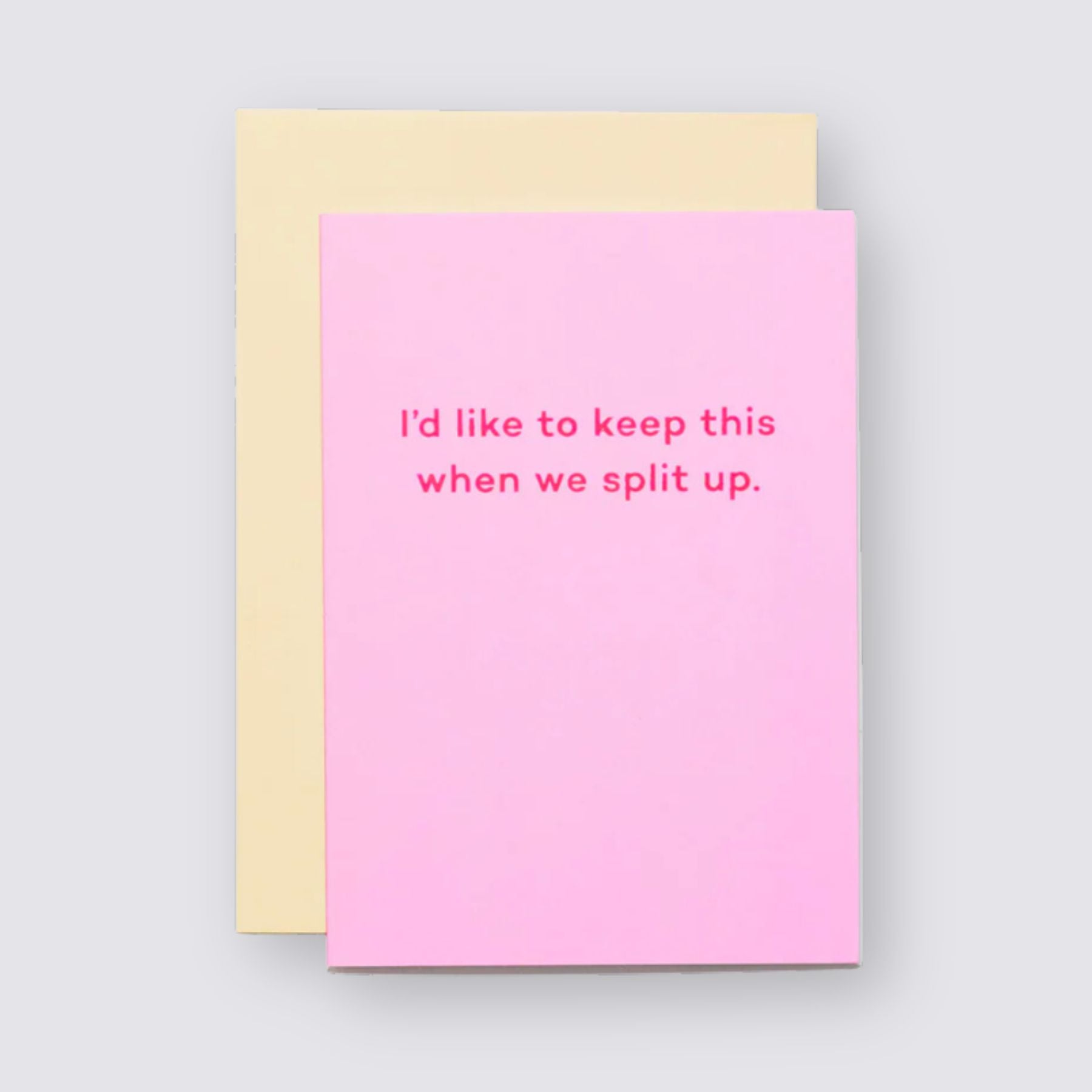 I'd Like To Keep This