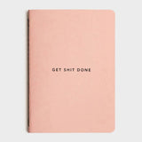 pale pink get shit done notebook