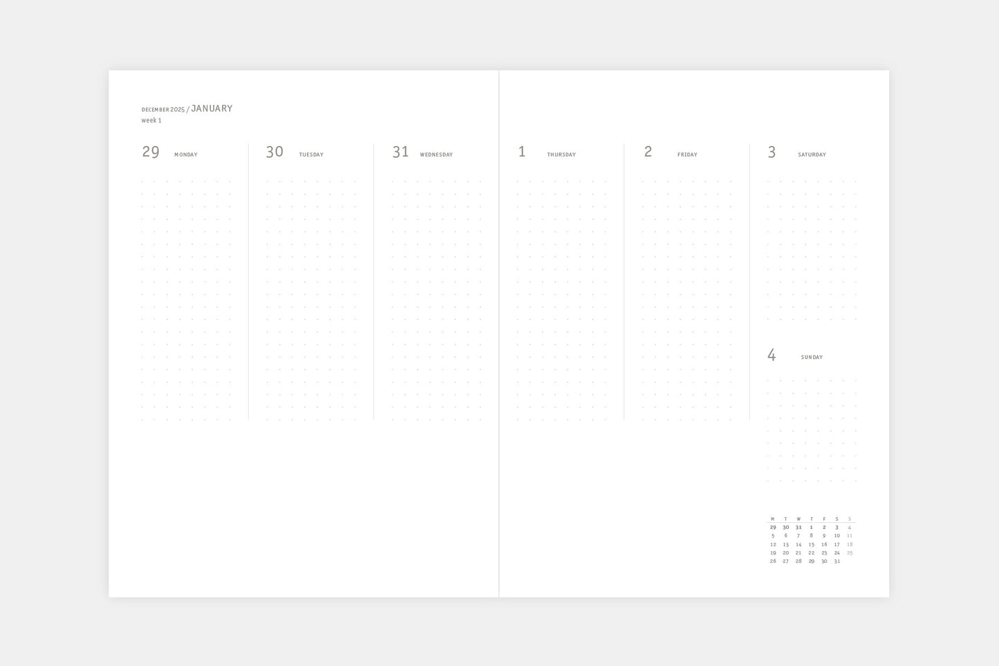 2026 Klasyk Weekly Diary - Moss