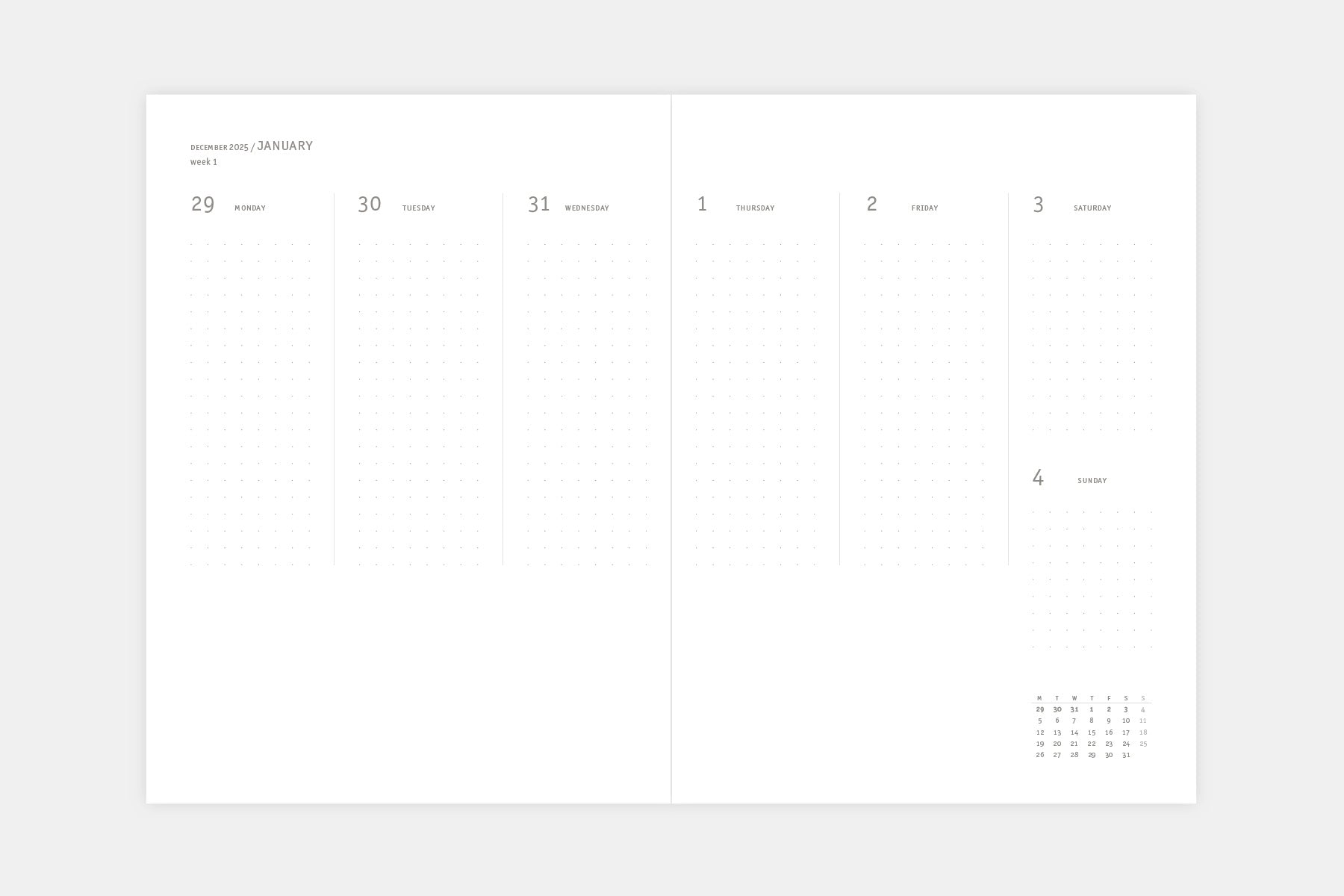 2026 Klasyk Weekly Diary - Moss