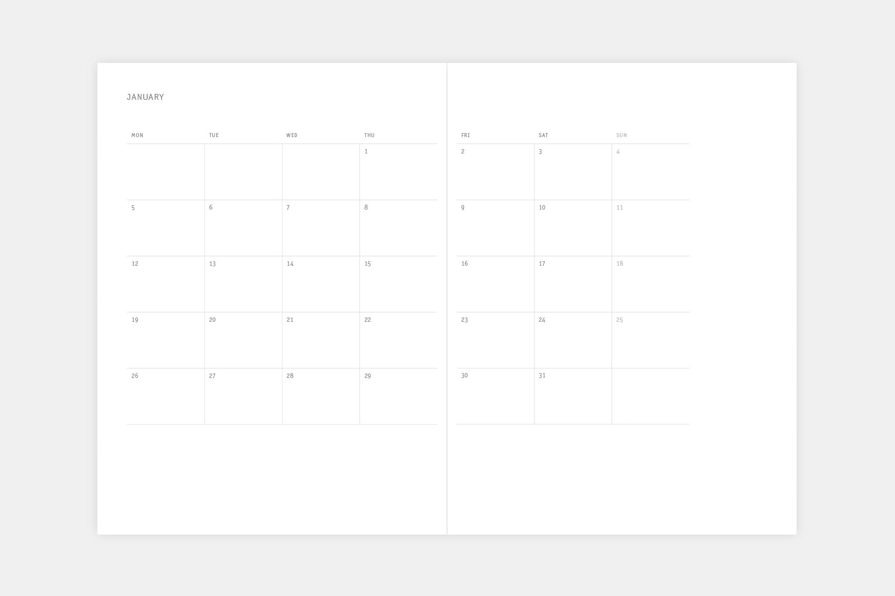 2026 Klasyk Weekly Diary - Moss