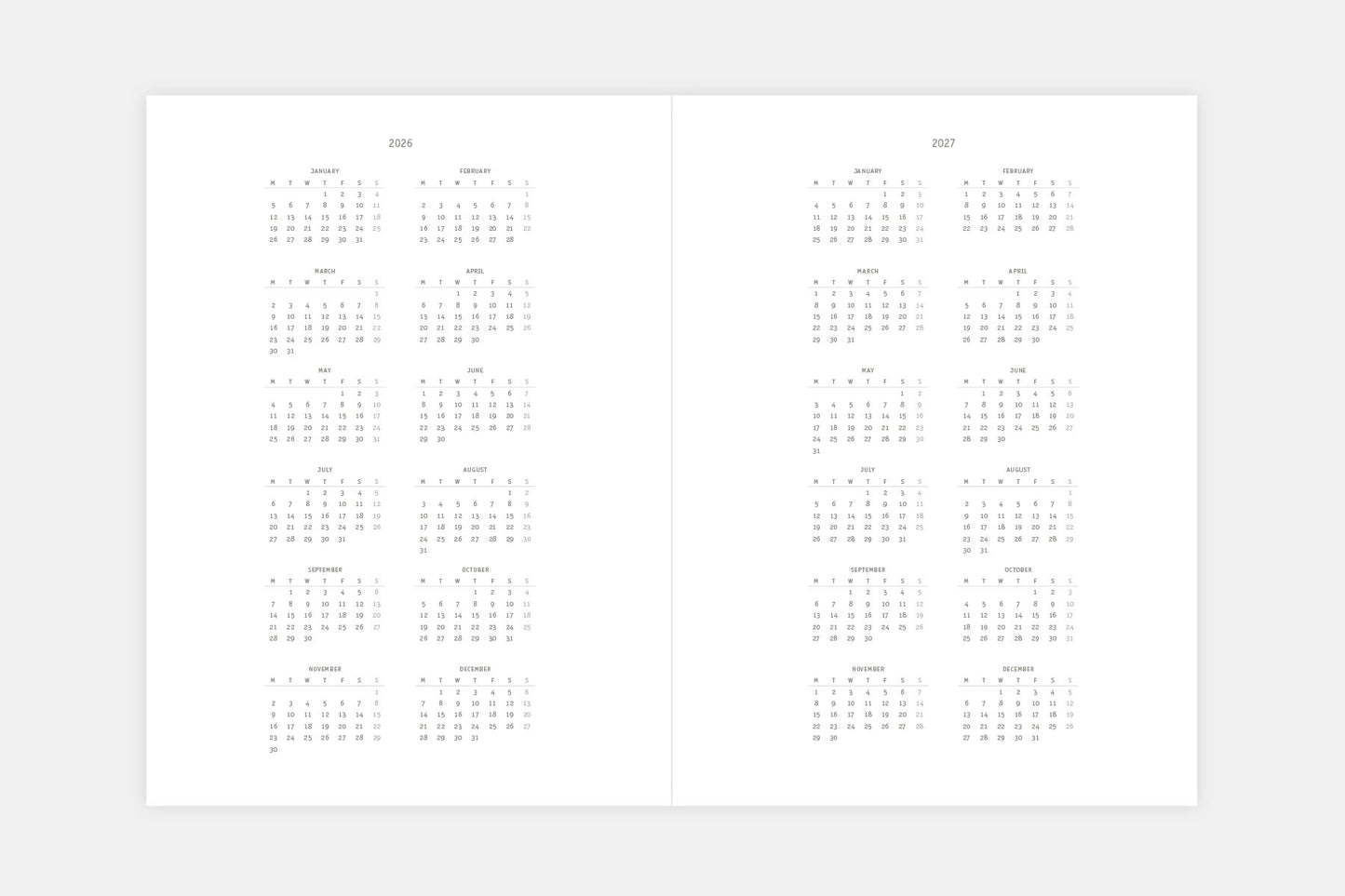 2026 Klasyk Weekly Diary - Moss
