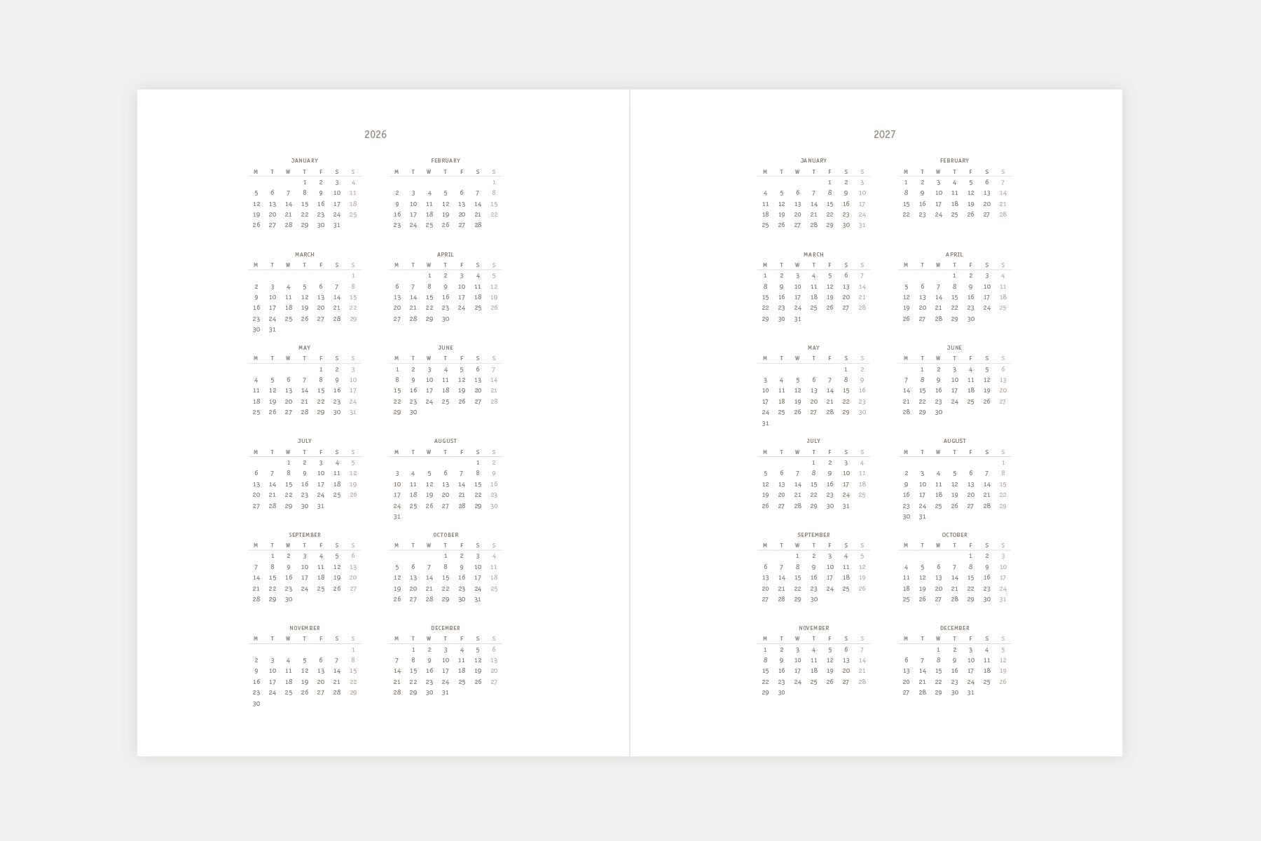 2026 Klasyk Weekly Diary - Moss