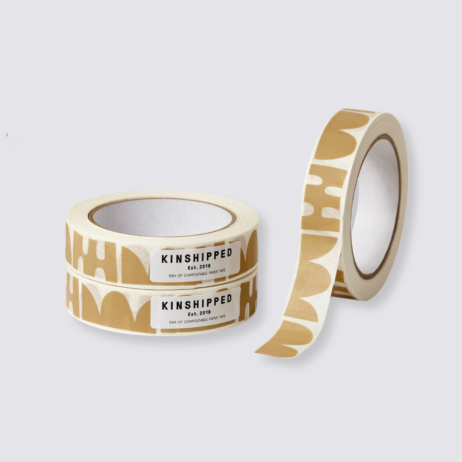 Kraft abstract shapes paper tape