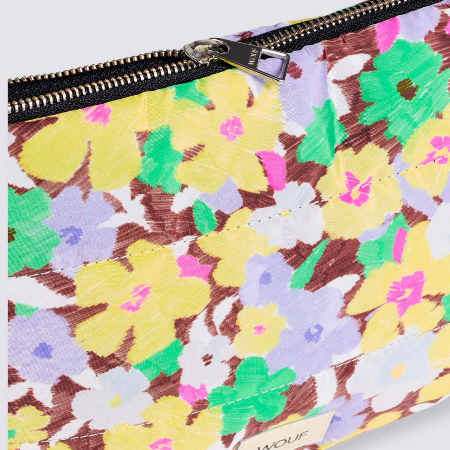 Bright floral makeup zipper pouch