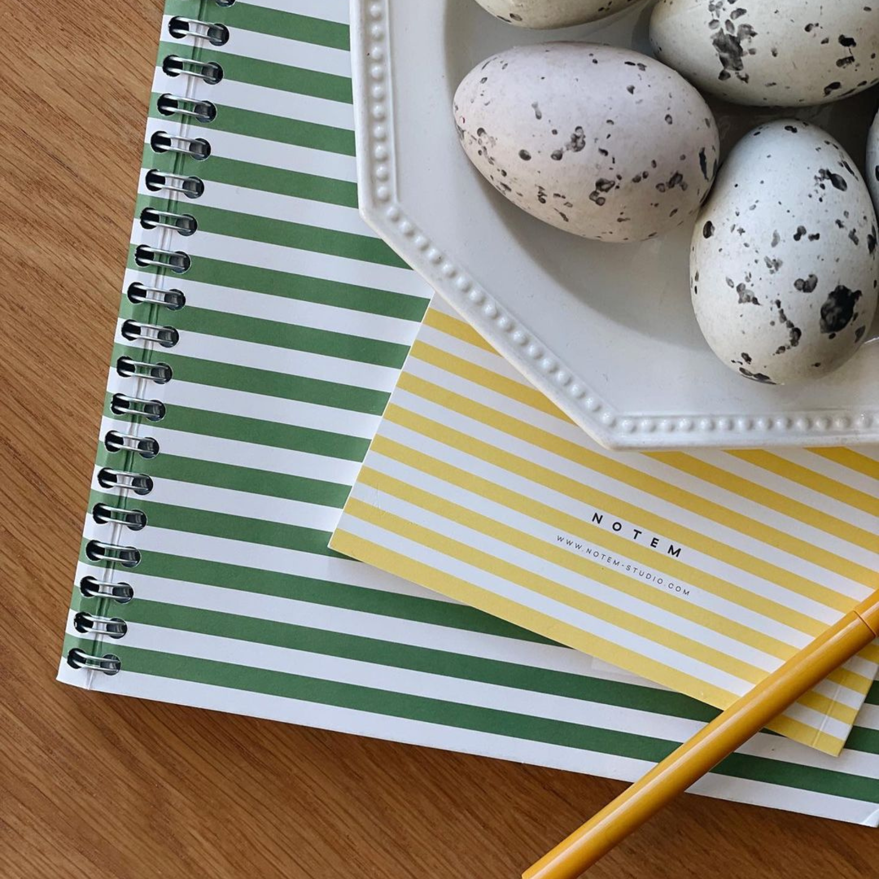 Nela Notebook in Ruled - Large / Green