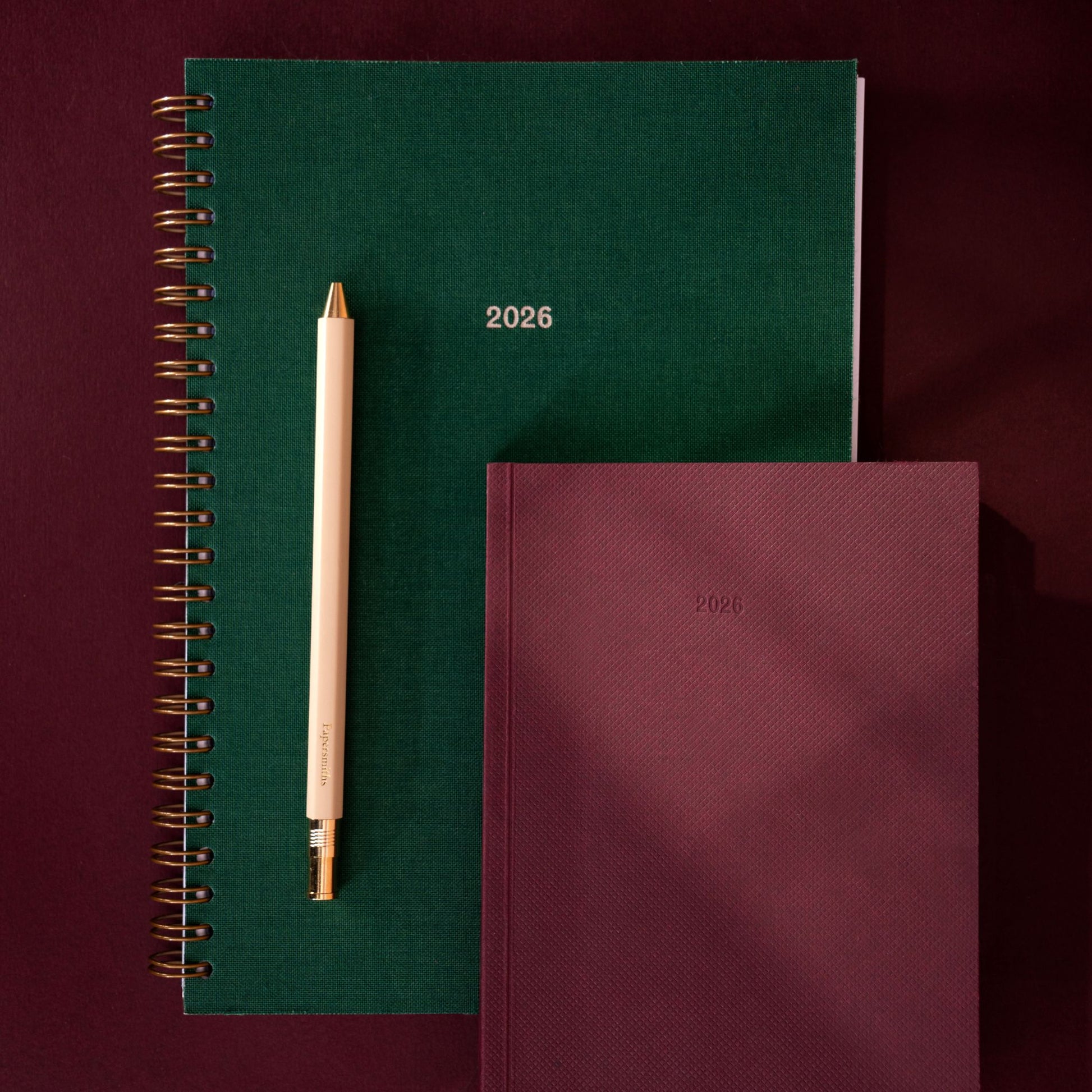 2026 Wirebound Weekly Diary - Bottle Green