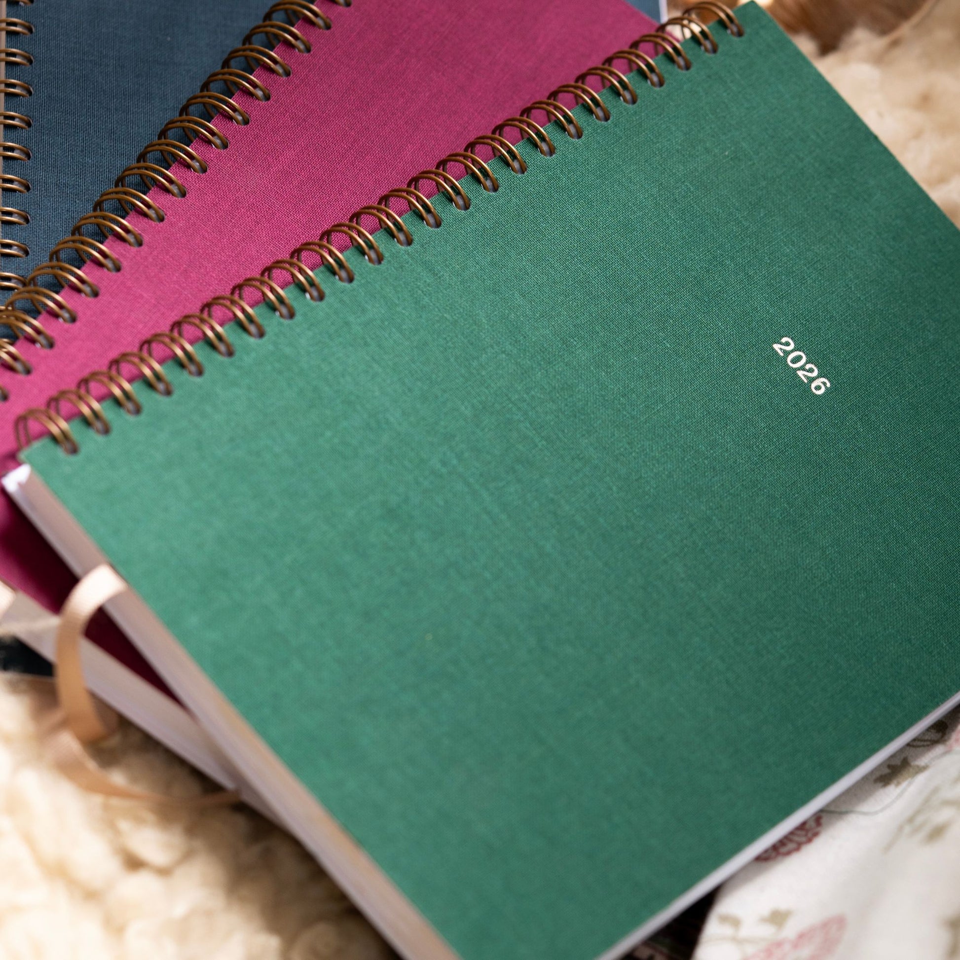 2026 Wirebound Weekly Diary - Bottle Green