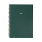 Green spiral-bound notebook with '2026' printed on it, on a white background