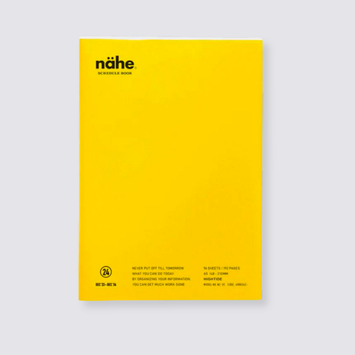 Nahe Yellow weekly diary 2024