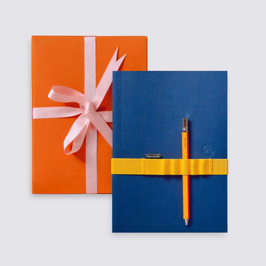dark blue stationery gift set