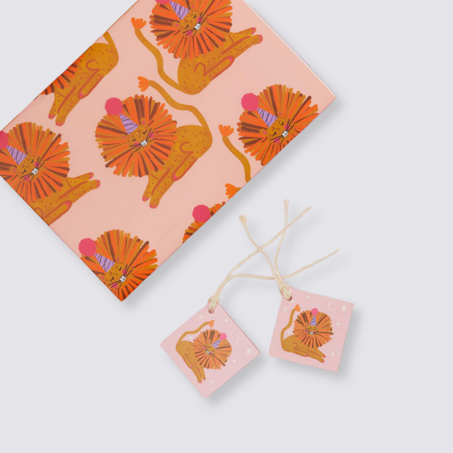 Party lion gift tag set