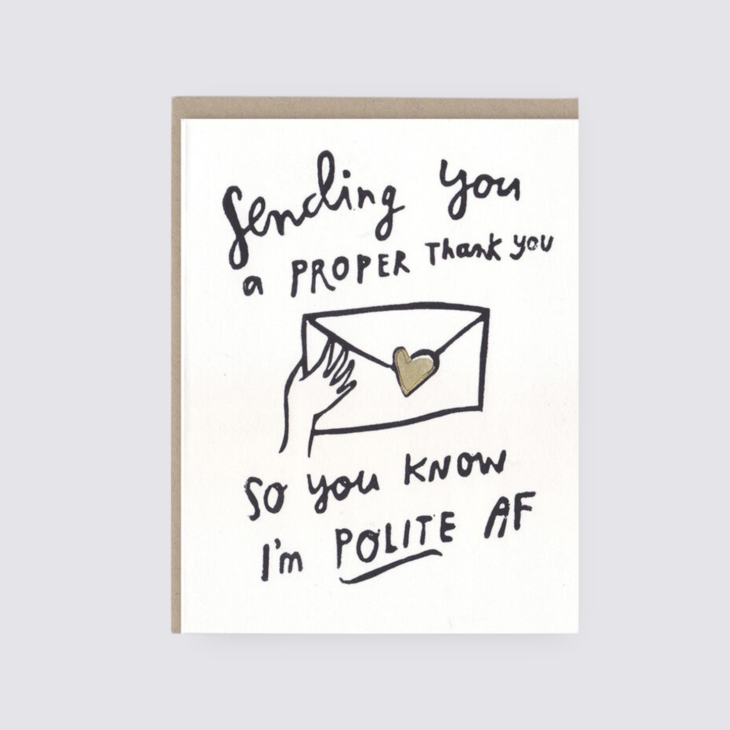 Polite AF thank you card