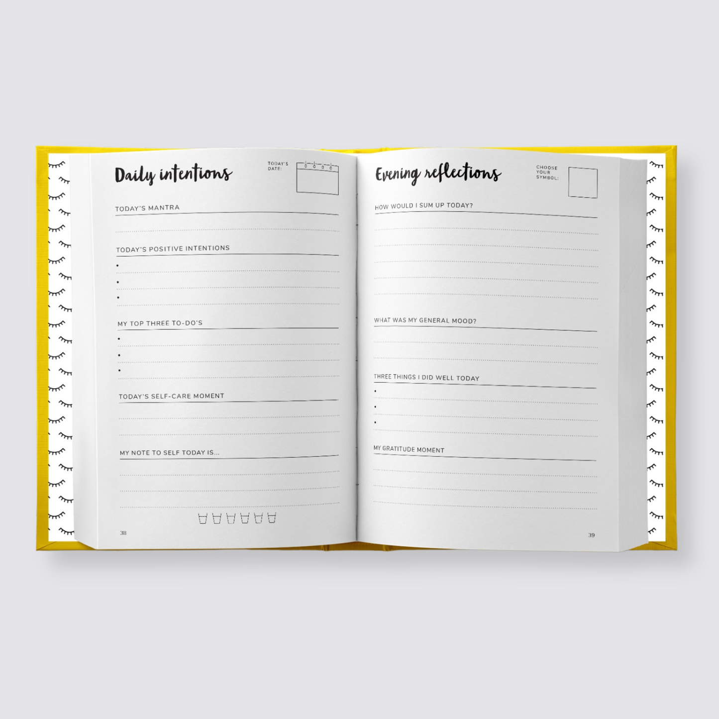 Positive planner intentions and reflection journal