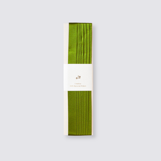 Recycled Ribbon Reel - Olive Green