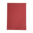 red softcover notebook