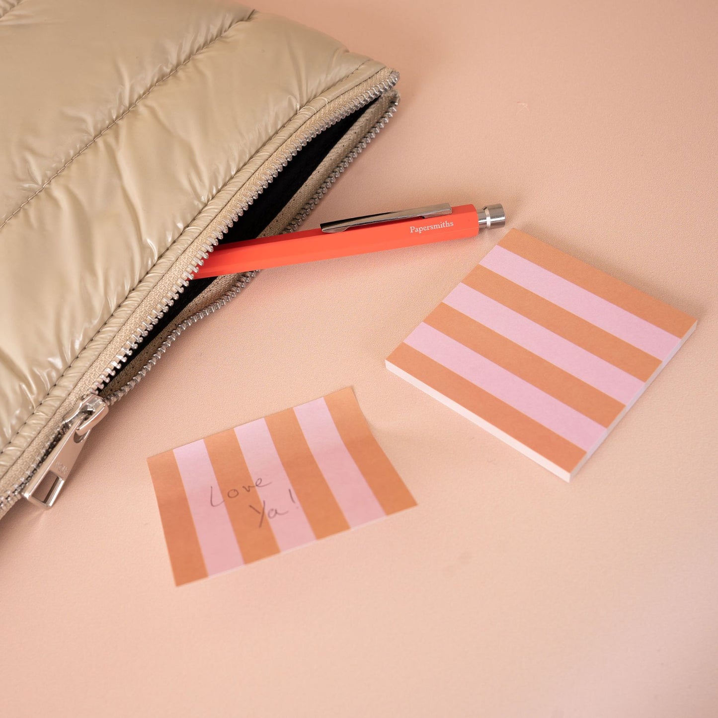 Sticky Notes Pink Stripes