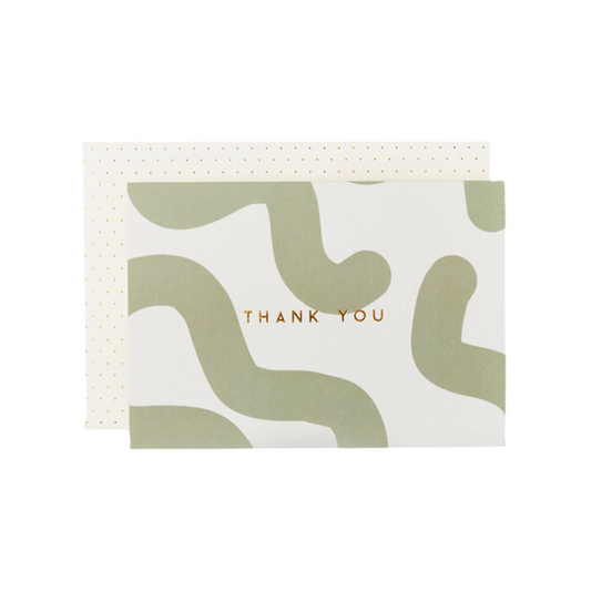 Green Mallow Thank You Card