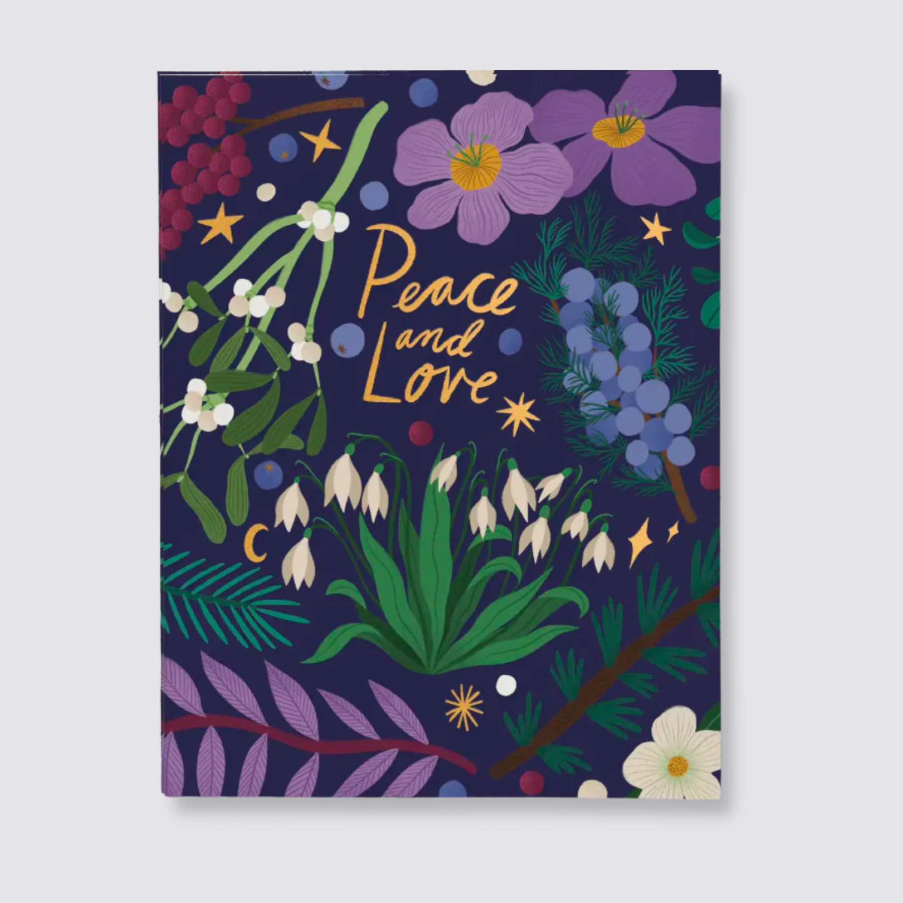 winter flowers card