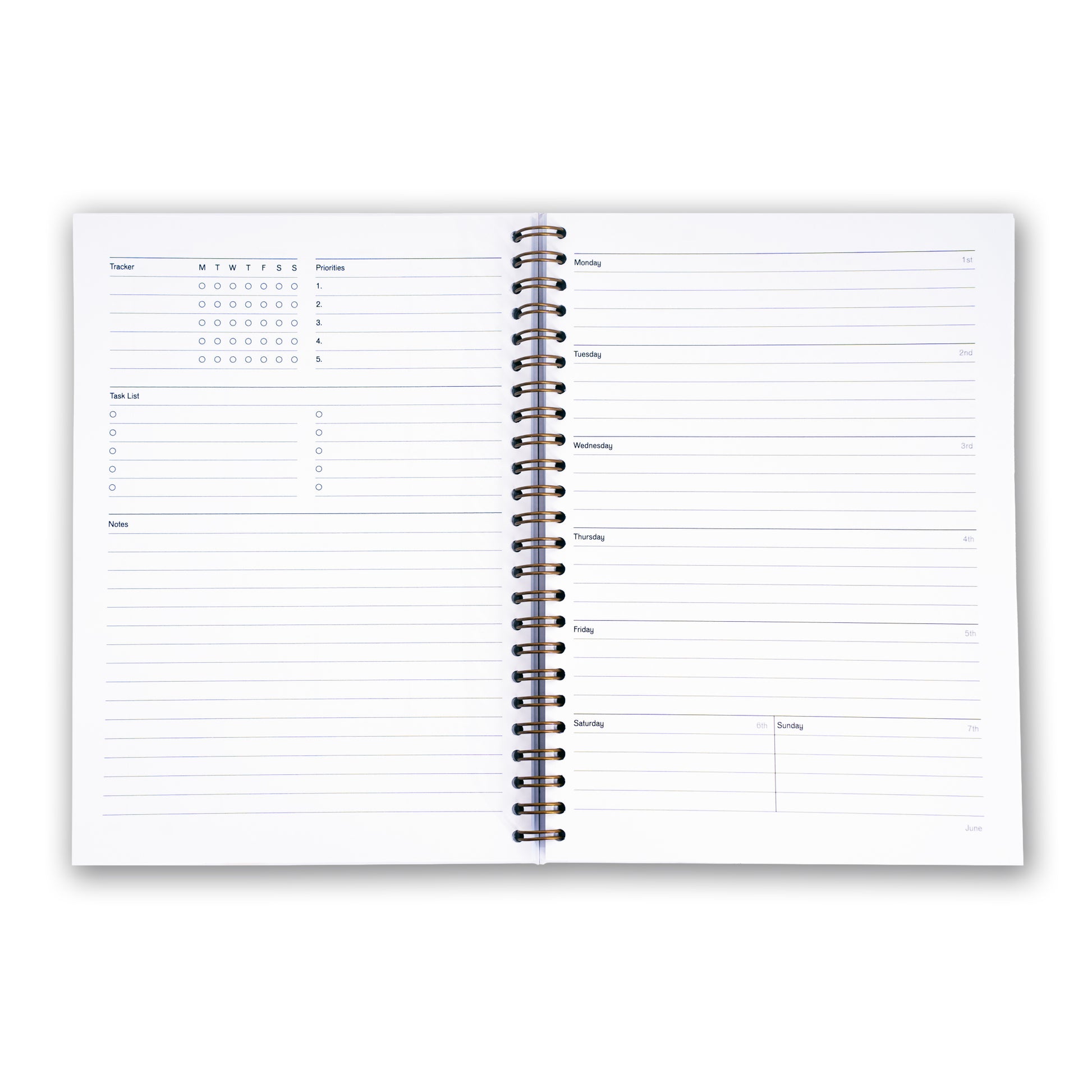 2026 Wirebound Weekly Diary - Bottle Green