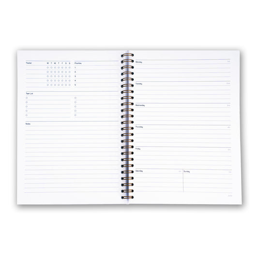 2026 Wirebound Weekly Diary - Mulberry Red