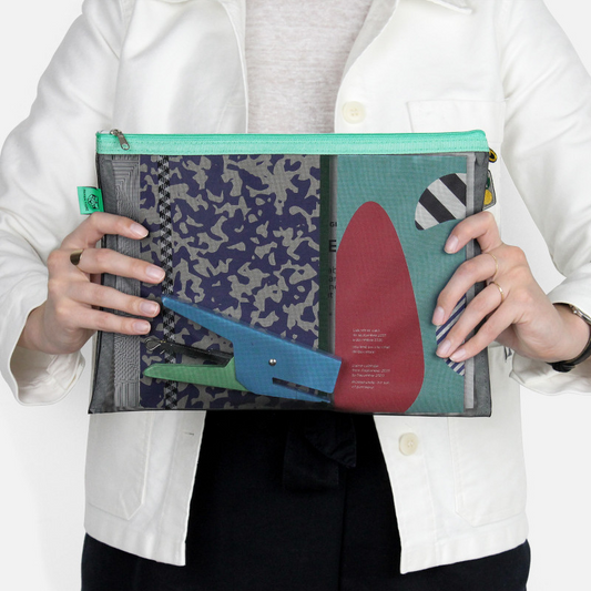 Mesh Pouch Pencil Case Large - Black