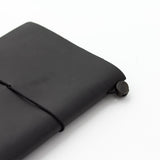Black leather notebook