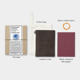 Leather Passport Notebook - Brown