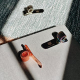 silver rose gold iridescent pen clips
