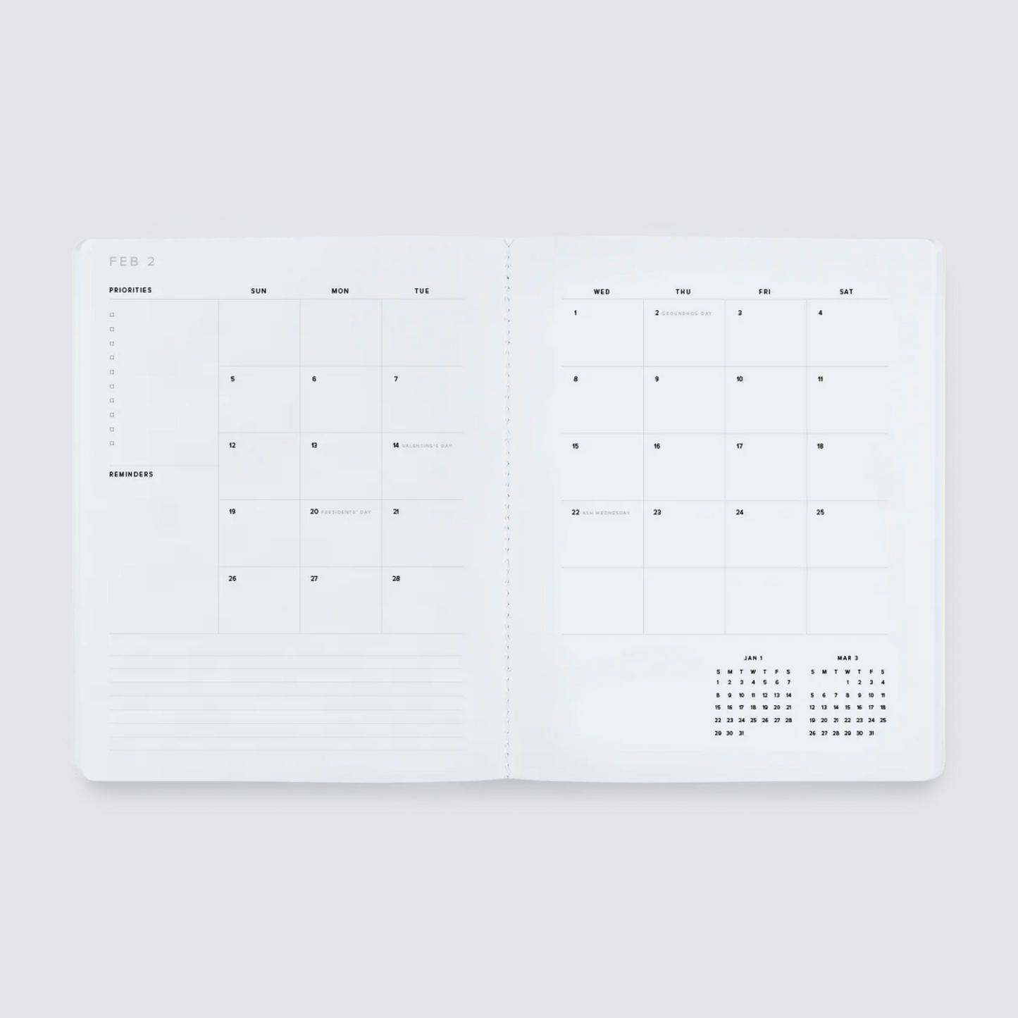 2023 Monthly Planner - Natural Linen