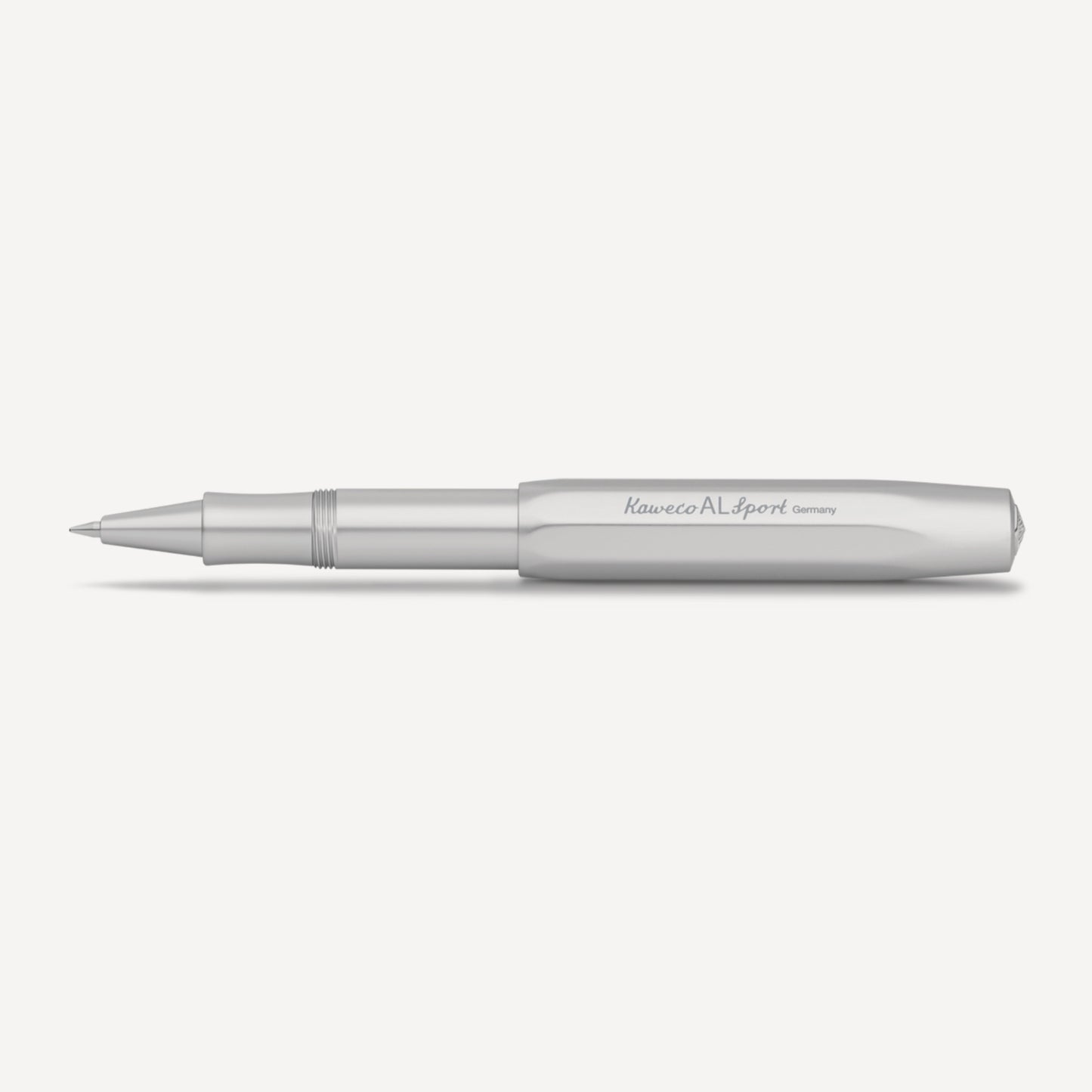metallic silver rollerball pen