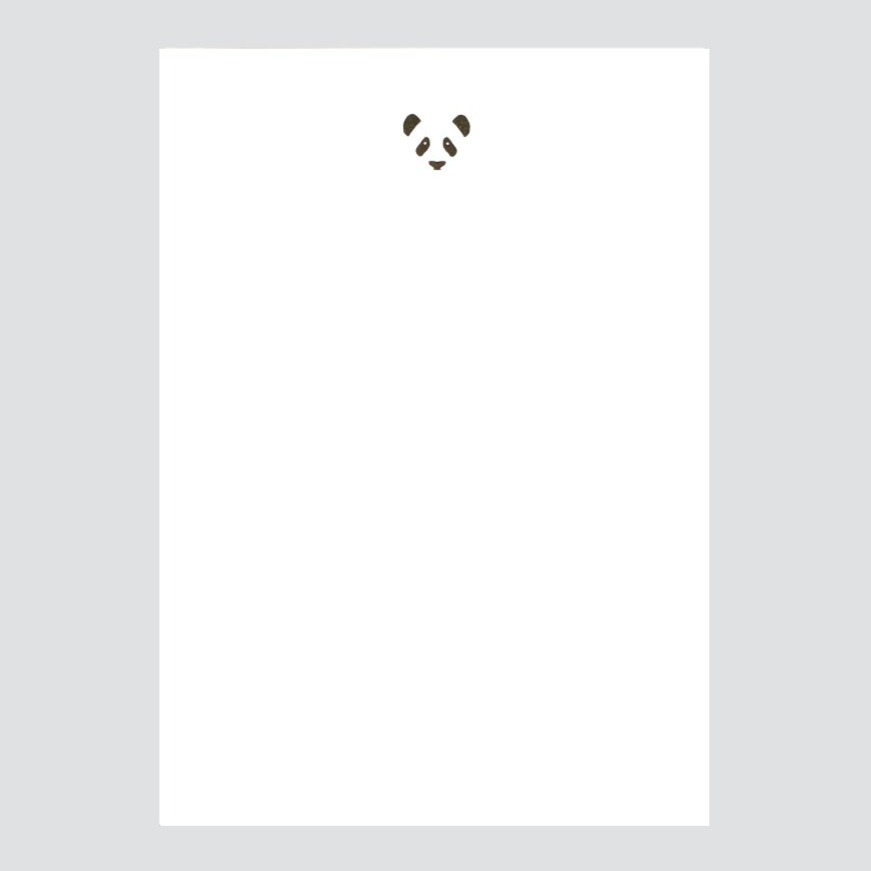 panda notepad blank