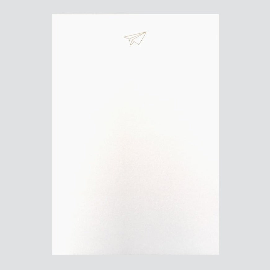 paper plane notepad blank
