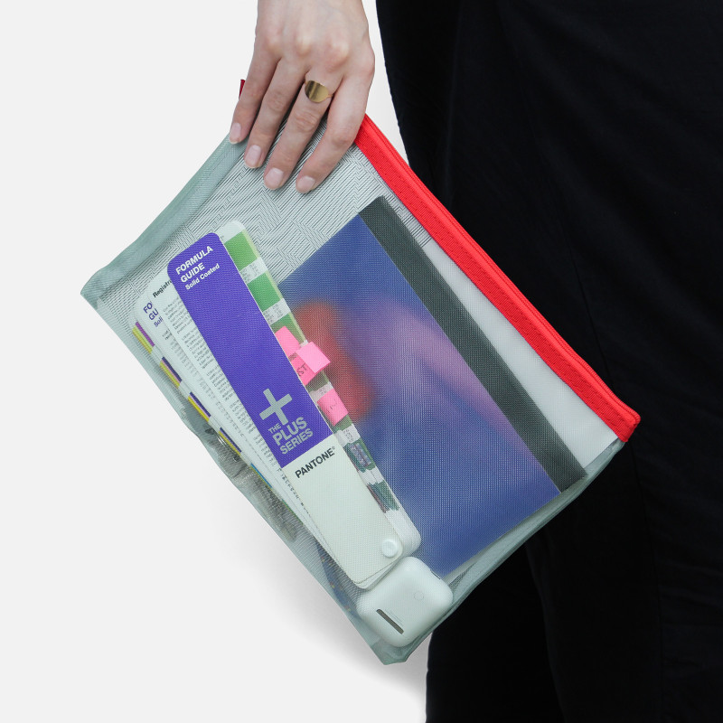 Clear Mesh Stationery Holder Case