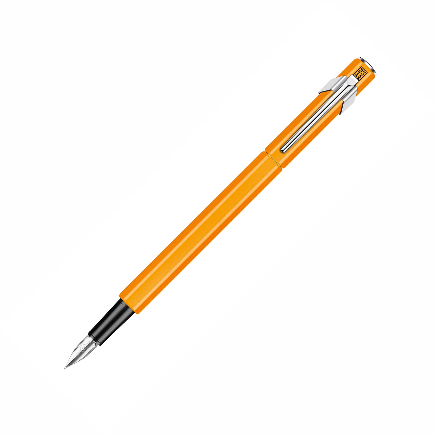 medium nib orange fountain pen