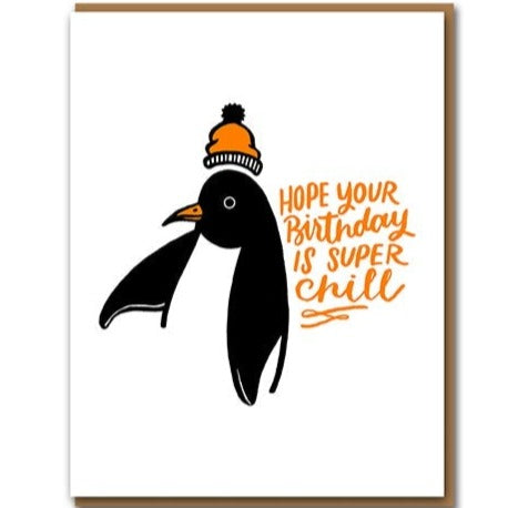 Chill Penguin Birthday Card