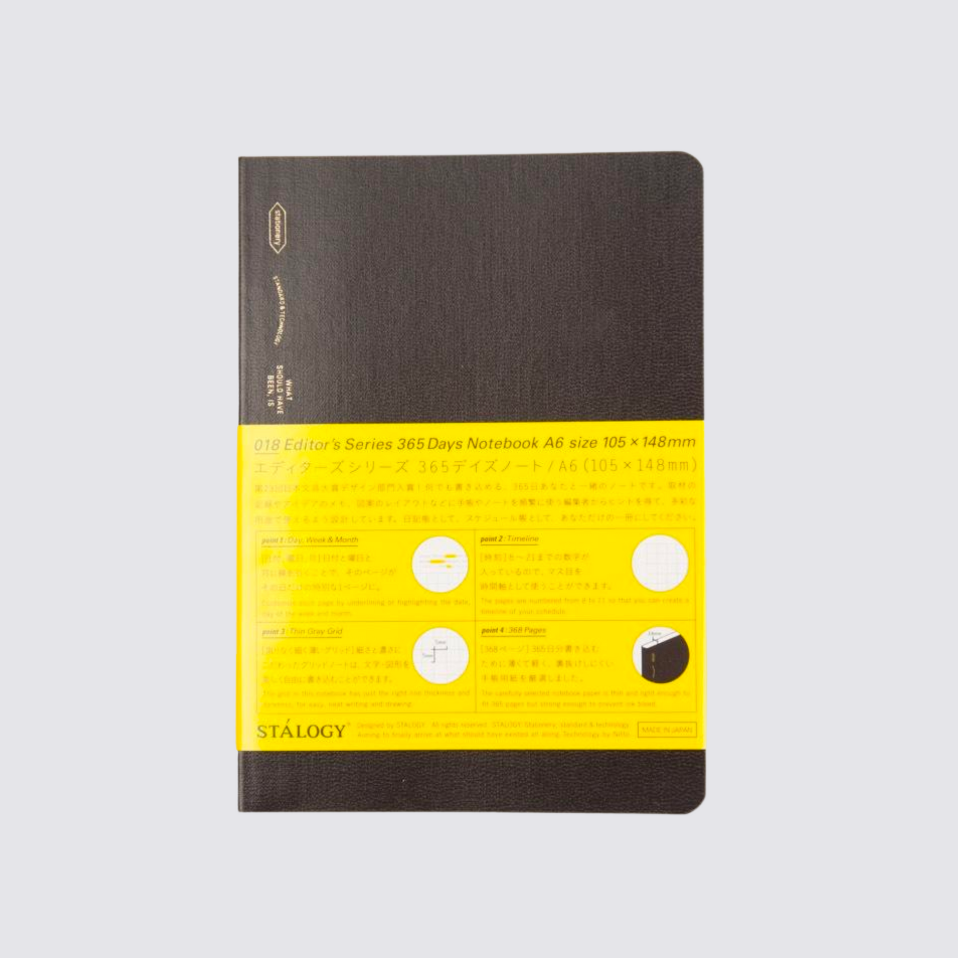 365 Days Notebook  A6 Black